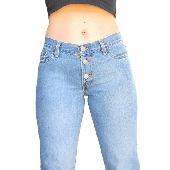 Vintage 90s Levi’s Low Rise Bareback Bootcut Jeans 28 - Picture 2 of 10